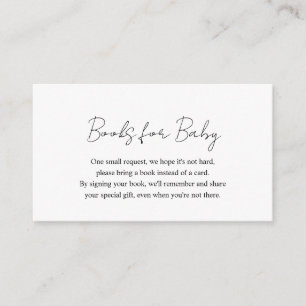 Carte D'accompagnement Baby shower moderne simple et élégant Livres pour 