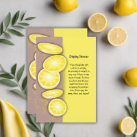 Baby Shower Moderne Tranches de Citron Mignonnes e