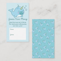 Baby shower Narwhal Mignon Devine Combien De Garço