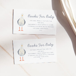 Carte D'accompagnement Baby shower nautique mignon Seagull