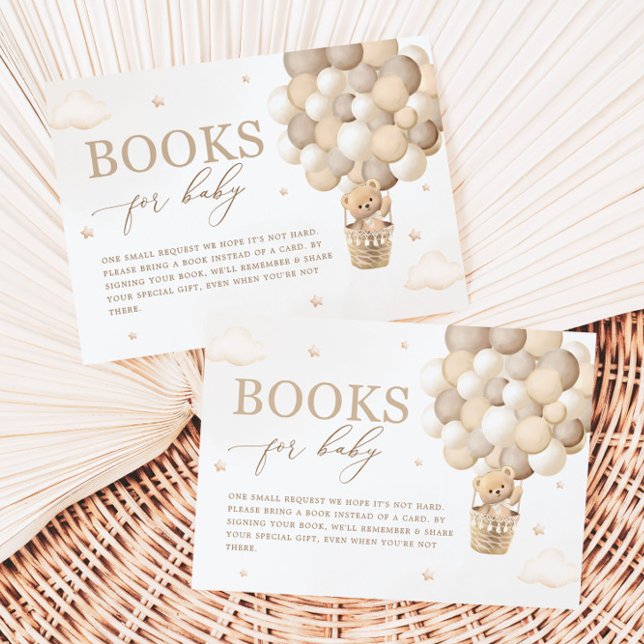 Carte D'accompagnement Baby shower Neutral Teddy Bear Demande (Créateur téléchargé)