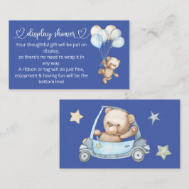 Carte D'accompagnement Baby shower ours bébé en peluche