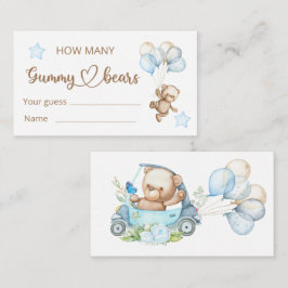 Carte D'accompagnement Baby shower ours bébé en peluche