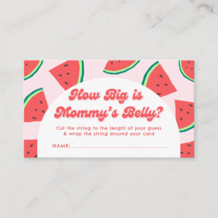 Carte D'accompagnement Baby Shower Pastèque Quelle Est la Taille du Ventr