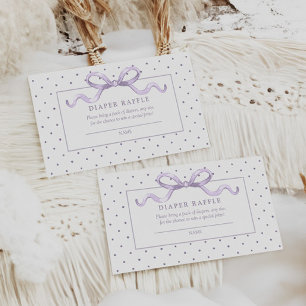 Carte D'accompagnement Baby Shower Petite Oie Taches Violettes
