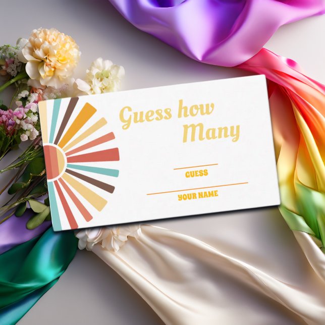 Carte D'accompagnement Baby Shower Rayon de Soleil Devinez Combien (Créateur téléchargé)