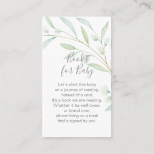 Carte D'accompagnement Baby shower Réserver Demander Végétation Foliage