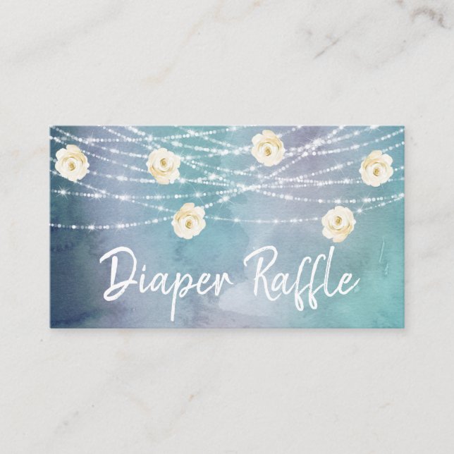 Carte D'accompagnement *~* Baby shower Rose des Fleurs de Raffles de couc (Devant)