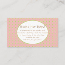 Baby shower Rose Girl Bird Demande de carnet Insér