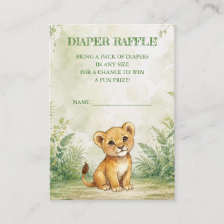 Carte D'accompagnement Baby Shower Sauvageonne - Jeu de la tombola des co