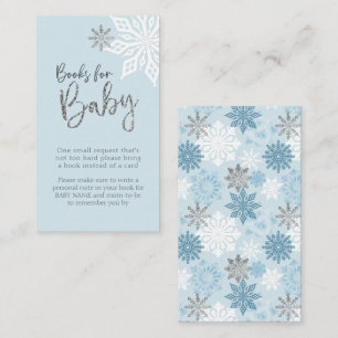 Carte D'accompagnement Baby shower Silver Snowflake Demande de réservatio
