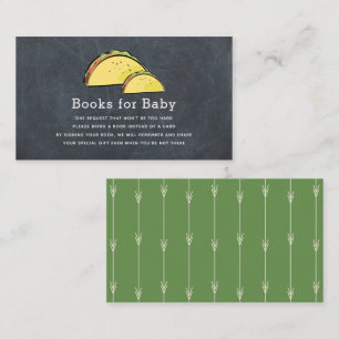 Carte D'accompagnement Baby shower Taco Black Chalkboard Demande de réser