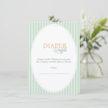 Carte d'accompagnement Baby shower Tirage au sort 