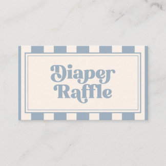 Carte D'accompagnement Baby Shower Tirage de Couches Retro Bold Dusty Blu