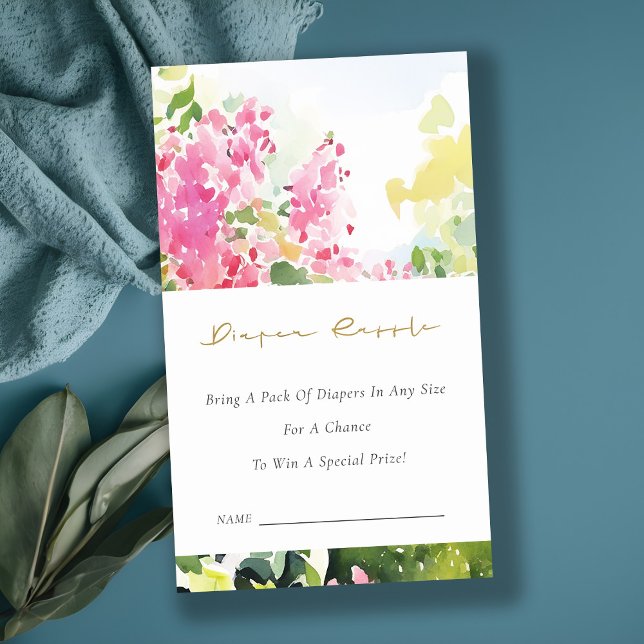 Carte D'accompagnement Baby shower tropical de carafes de bougainvilliers (Créateur téléchargé)