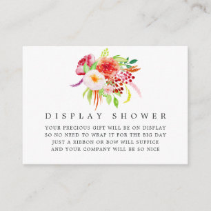 Carte D'accompagnement Baby shower vintage Rustique Charme Douche