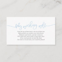 Baby shower, Wishing Well, Script bleu créatif