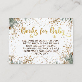 Carte D'accompagnement Baby showers De Snowflakes D'Hiver Pour Bébé