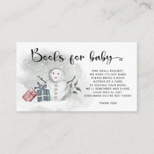 Carte D'accompagnement Baby showers d'hiver pour billet bébé
