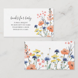 Carte D'accompagnement Baby showers fleurs sauvages pour bébé