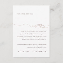 Carte D'accompagnement Bagues Mariages simples minimales | Informations s
