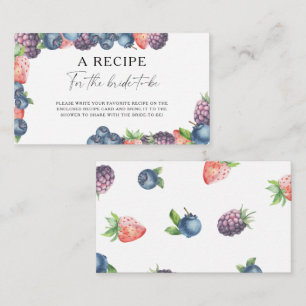 Carte D'accompagnement Baies sucrées - Recette pour la future mariée