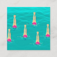 Baigneurs Artistiques Nageant Sous L'Eau