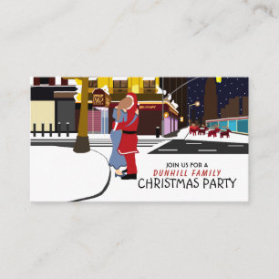 Carte D'accompagnement Baiser du Père Noël à Broadway, billet de fête de