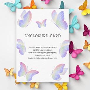 Carte D'accompagnement Baisers de papillon Texte personnalisé