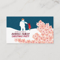 Balade avec Snowman, billet de fête de Noël