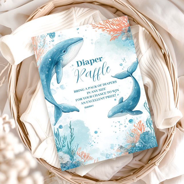 Carte D'accompagnement Baleine d'eau sous le raffle de diappeur de mer (Créateur téléchargé)