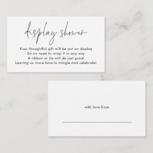 Carte D'accompagnement Balise cadeau simple sur le dos Fête des mariées d