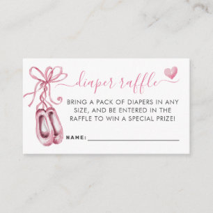Carte D'accompagnement Ballerina Rose Ballet Chaussures Fille Déchets Raf