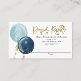 Carte D'accompagnement Ballons bleus Déchets Raffle