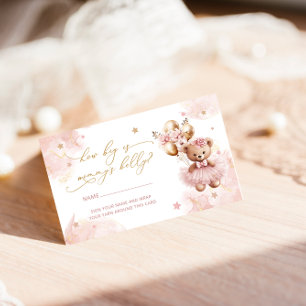 Carte D'accompagnement Ballons d'ours en peluche mignonette Quelle taille