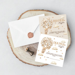 Carte D'accompagnement Ballons d'ours Raffin Beige Blanc