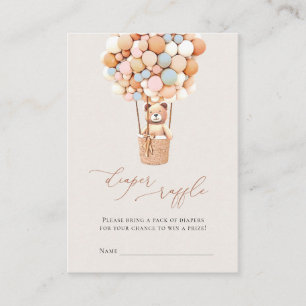 Carte D'accompagnement Ballons d'ours rose et bleu Bonnets de chaudière R