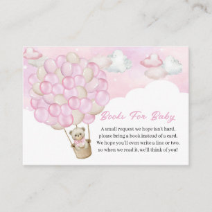 Carte D'accompagnement Ballons volants pour ours en peluche rose Livres p