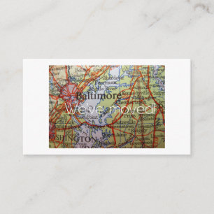 Carte D'accompagnement Baltimore Maryland Nous avons Déménagé Nouvelle Ca