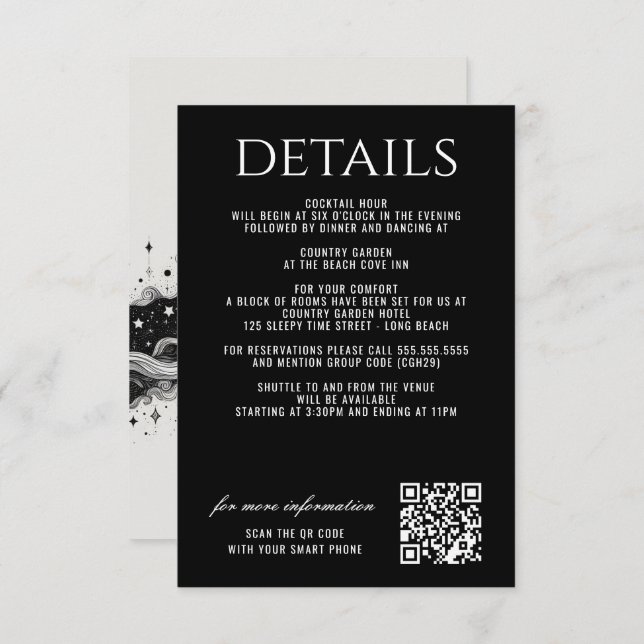 Carte D'accompagnement Bande céleste (Devant / Derrière)