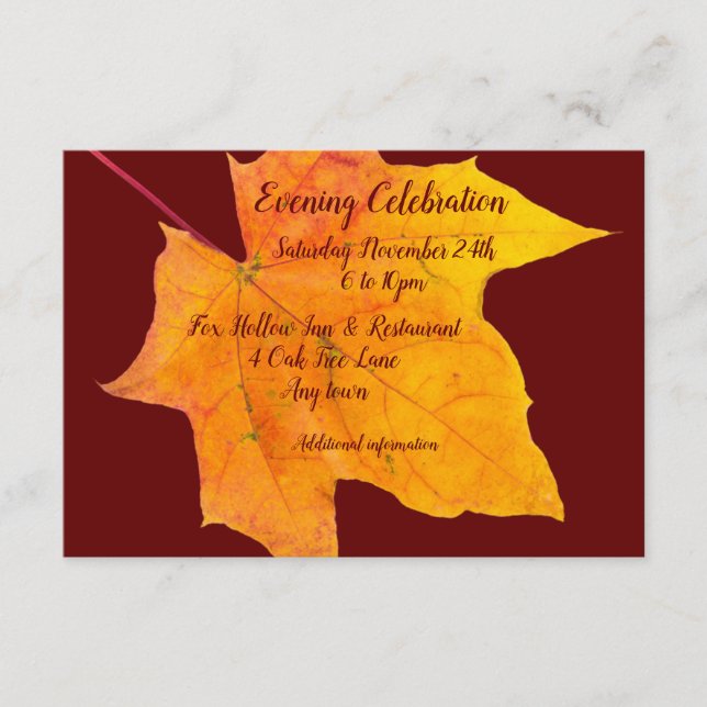 Carte D'accompagnement Bar Mitzvah Salle d'invitation de réception du soi (Devant)