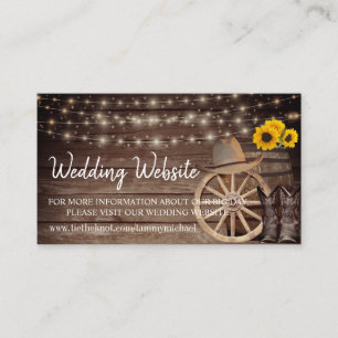 Carte D'accompagnement Baril de bois de pays - Tournesol - Site Mariage