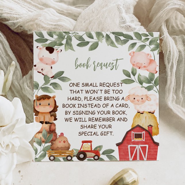 Carte D'accompagnement Barnyard Animaux Demande de livre d'aquarelle (Créateur téléchargé)