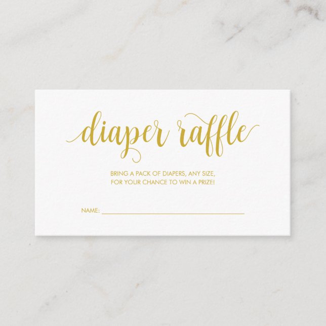Carte D'accompagnement Barre de couches baby shower, Or Rustique moderne (Devant)