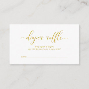 Carte D'accompagnement Barre de couches baby shower, Script Or moderne