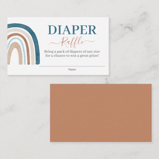 Carte D'accompagnement Barreau arc-en-ciel bleu (Devant / Derrière)