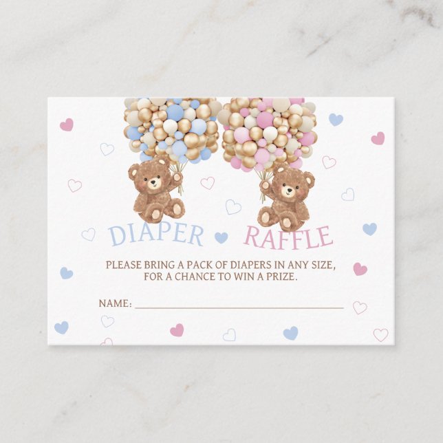 Carte D'accompagnement Barreau bleu rose (Devant)