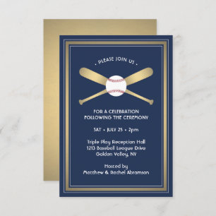 Carte D'accompagnement Baseball Thème Réception & Détails de la fête Mari