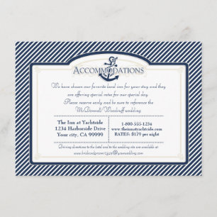 Carte D'accompagnement Bateau Ancre nautique Diagonal Stripes Swirl Moder