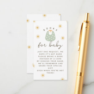 Carte D'accompagnement Bavoir Soleil Boho pour Garçon Cadeau de Naissance